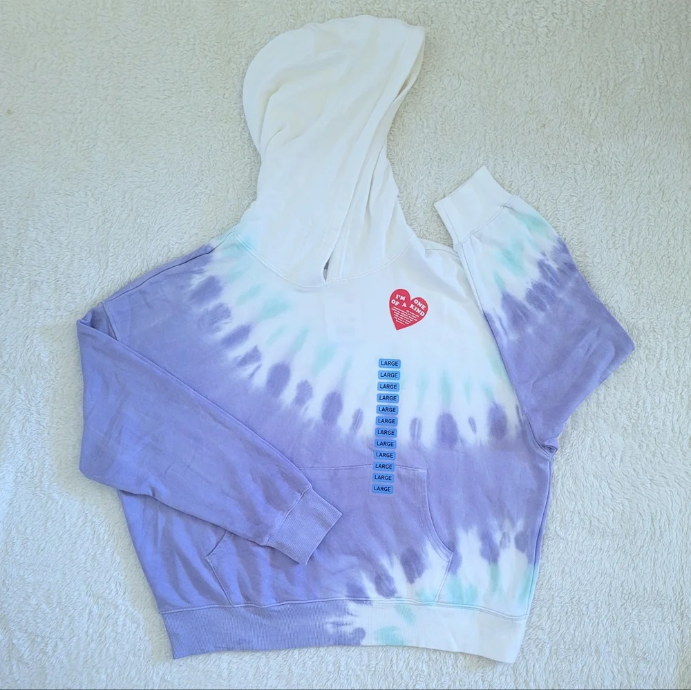 Wildfox🦊 Periwinkle Tie Dye☮️ Hoodie - NWT - Picture 1 of 16